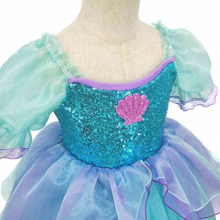 Little Girl Mermaid Dress Tutu Cosplay Party Dress
