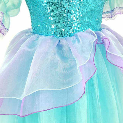 Little Girl Mermaid Dress Tutu Cosplay Party Dress