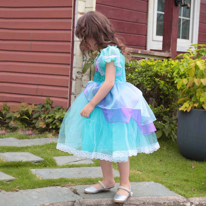 Little Girl Mermaid Dress Tutu Cosplay Party Dress