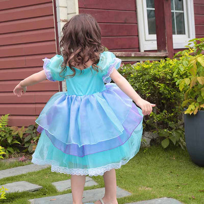Little Girl Mermaid Dress Tutu Cosplay Party Dress