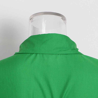 Women Bubble Sleeve Waistband Shirt Top