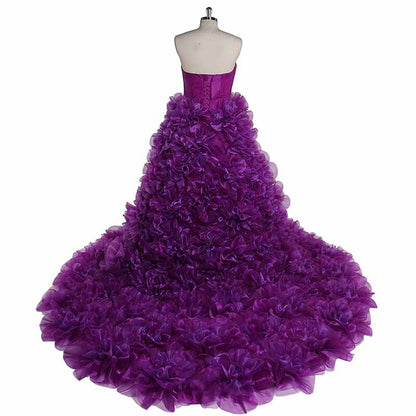 Maternity Mesh Flower Maternity Dress Split Front Gown