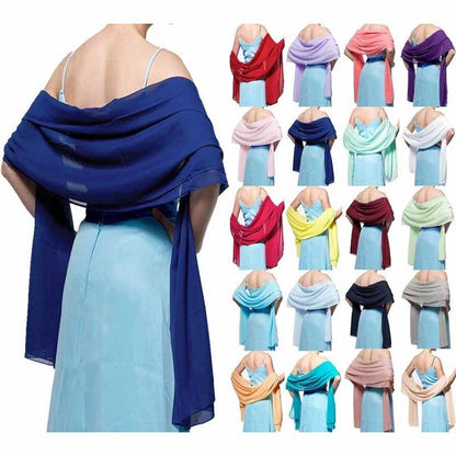 Chiffon Shawls Scarves Wraps for Bridal Wedding Party Evening Dress