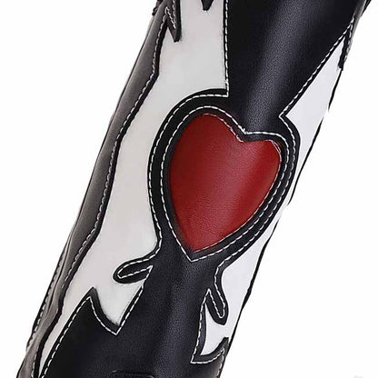 Women Cowboy Boots Black Studded Western Boots