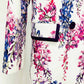Women's Floral Pants Suit Two Pieces Flower Printed Fashionable Set