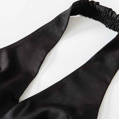 Womens black Open Back Wide Leg Jumpsuit One Piece Romper