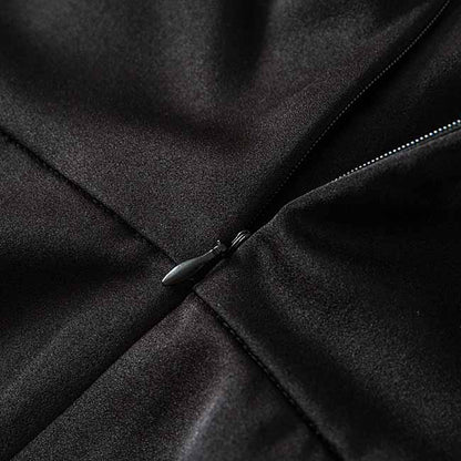 Womens black Open Back Wide Leg Jumpsuit One Piece Romper