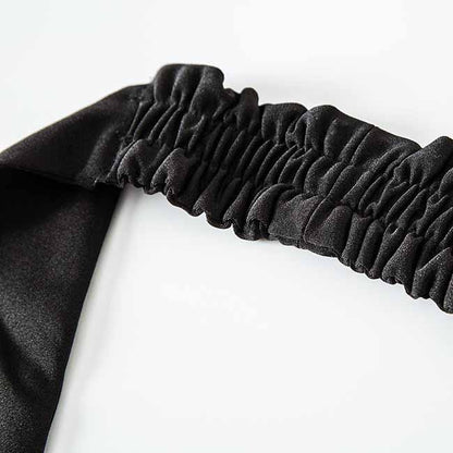 Womens black Open Back Wide Leg Jumpsuit One Piece Romper