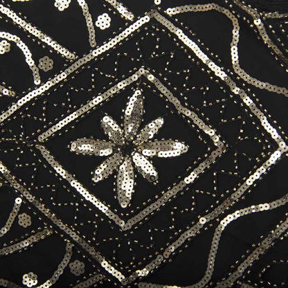 1920s Gatsby Dress Long Fringe Flapper Dress 20s Sequins Beaded Dress