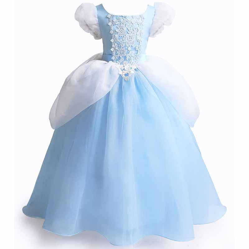 Little Girl Cinderela Princess Dress Halloween Gala Prom