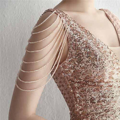 Women's Dress V Neck Long Maxi Elegant Mermaid Formal Dresses Evening Gown S-4XL