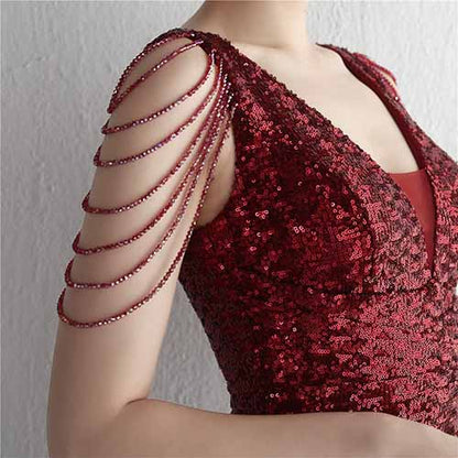 Women's Dress V Neck Long Maxi Elegant Mermaid Formal Dresses Evening Gown S-4XL