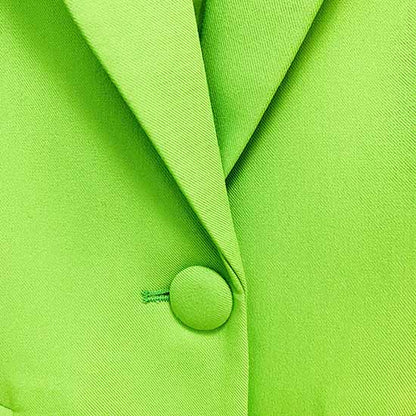 Women Suits 2 Piece Mint Green One Button Blazer With Flare Pants Suit