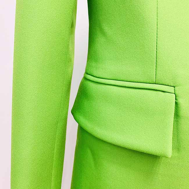 Women Suits 2 Piece Mint Green One Button Blazer With Flare Pants Suit
