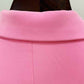 Pink Two Piece Set Business Single Buttons Pants Formal Suit