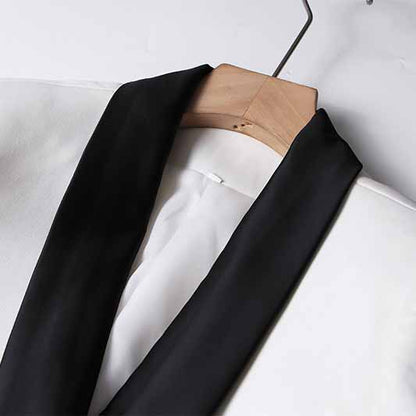 Women's 2 Piece Suit White Wedding Set Slim Fit Blazer Pants Suit