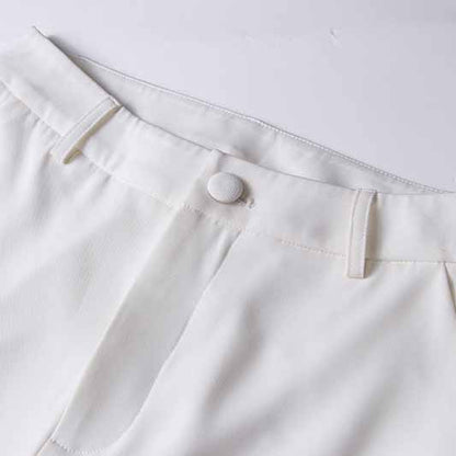 Women's 2 Piece Suit White Wedding Set Slim Fit Blazer Pants Suit