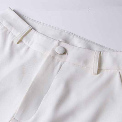 Women's 2 Piece Suit White Wedding Set Slim Fit Blazer Pants Suit