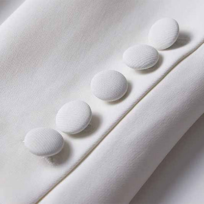 Women's 2 Piece Suit White Wedding Set Slim Fit Blazer Pants Suit