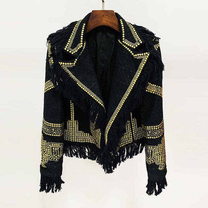 Romoti Surprise In Fall Tassel Tweed Jacket