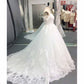 Women's Elegant Lace Appliques Beach Wedding Dresses Bridal Gowns