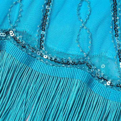 Kid's Fringed Flapper Dress Costume Sequin Short Gala Dress
