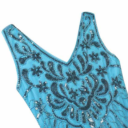 Kid's Fringed Flapper Dress Costume Sequin Short Gala Dress