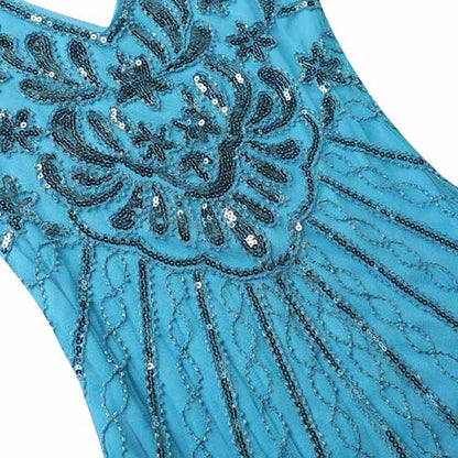 Kid's Fringed Flapper Dress Costume Sequin Short Gala Dress