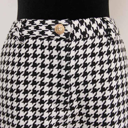 Womes Houndstooth Flared Pants