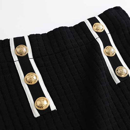 Womens Two Pieces Suit Short-Sleeve Knit V Neck Shirt + Knit Mini Skirt Set