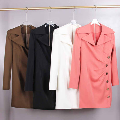 Women Long Sleeve Wrap Mini Dresses