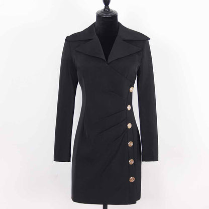 Women Long Sleeve Wrap Mini Dresses