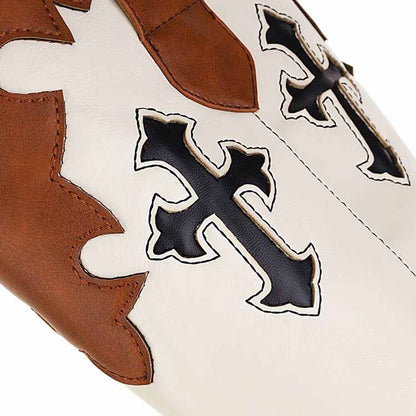 Women's Cowboy Boots Round Toe Western Riding Work Boots