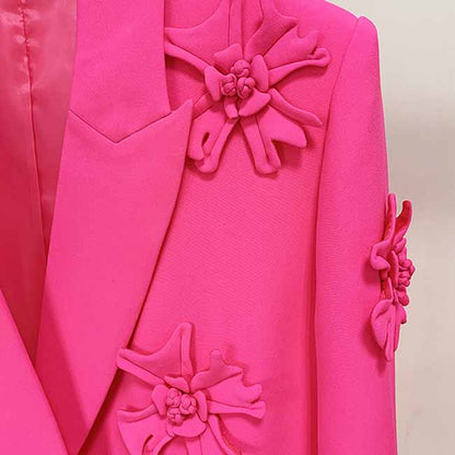 Women Crepe Couture Applique Jacket Fashion Coat