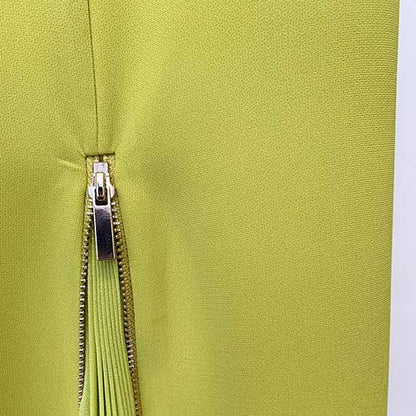 Women's Applegreen Lace-Up 2 Piece Bell-bottomed Pantsuit