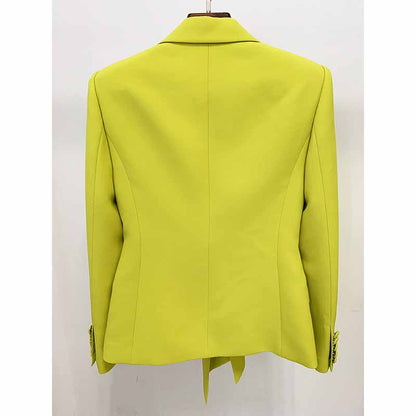 Women's Applegreen Lace-Up 2 Piece Bell-bottomed Pantsuit