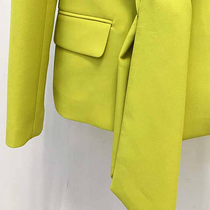 Women's Applegreen Lace-Up 2 Piece Bell-bottomed Pantsuit