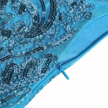 Kid's Fringed Flapper Dress Sequin Short Prom Dress