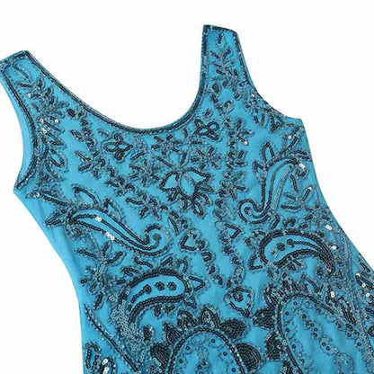 Kid's Fringed Flapper Dress Sequin Short Prom Dress