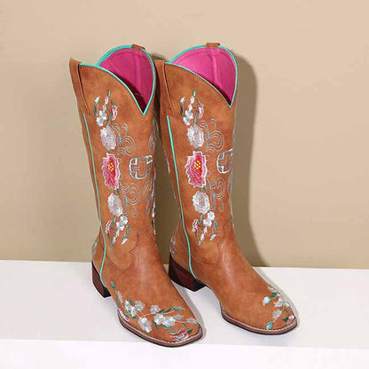 Women Floral Fantasy Cowgirl Fashion Boots Country Western Boot