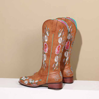 Women Floral Fantasy Cowgirl Fashion Boots Country Western Boot