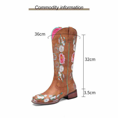 Women Floral Fantasy Cowgirl Fashion Boots Country Western Boot