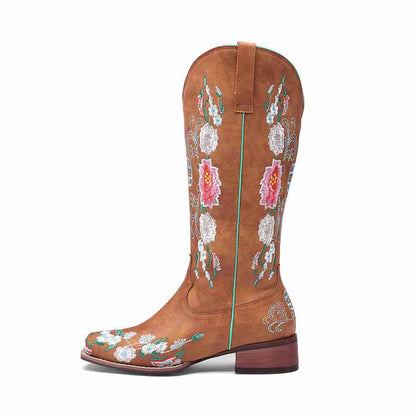Women Floral Fantasy Cowgirl Fashion Boots Country Western Boot
