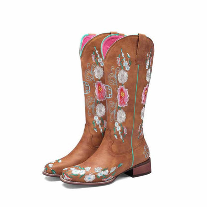 Women Floral Fantasy Cowgirl Fashion Boots Country Western Boot
