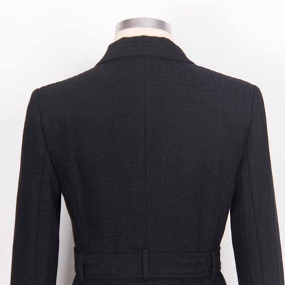 Women's Belted Pant Suit Formal 2 Piece Blazer and Pants Business Set