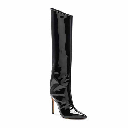 Women's Knee High Point Heeled Fashion Boots 12 colors