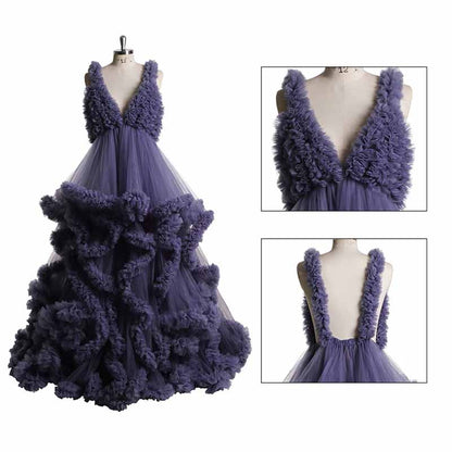 Long pleated dresses ladies custom maternity dresses