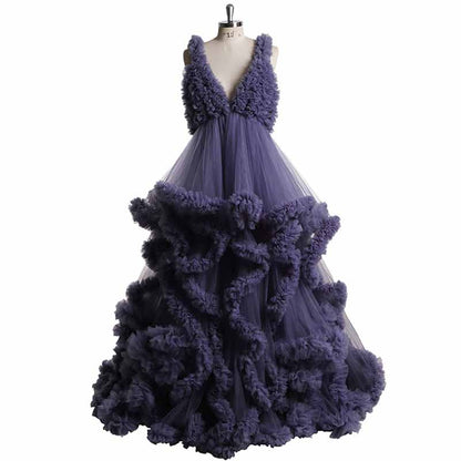 Long pleated dresses ladies custom maternity dresses