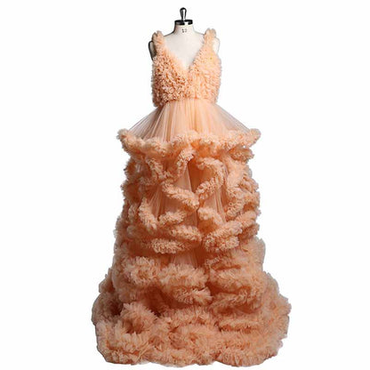 Long pleated dresses ladies custom maternity dresses