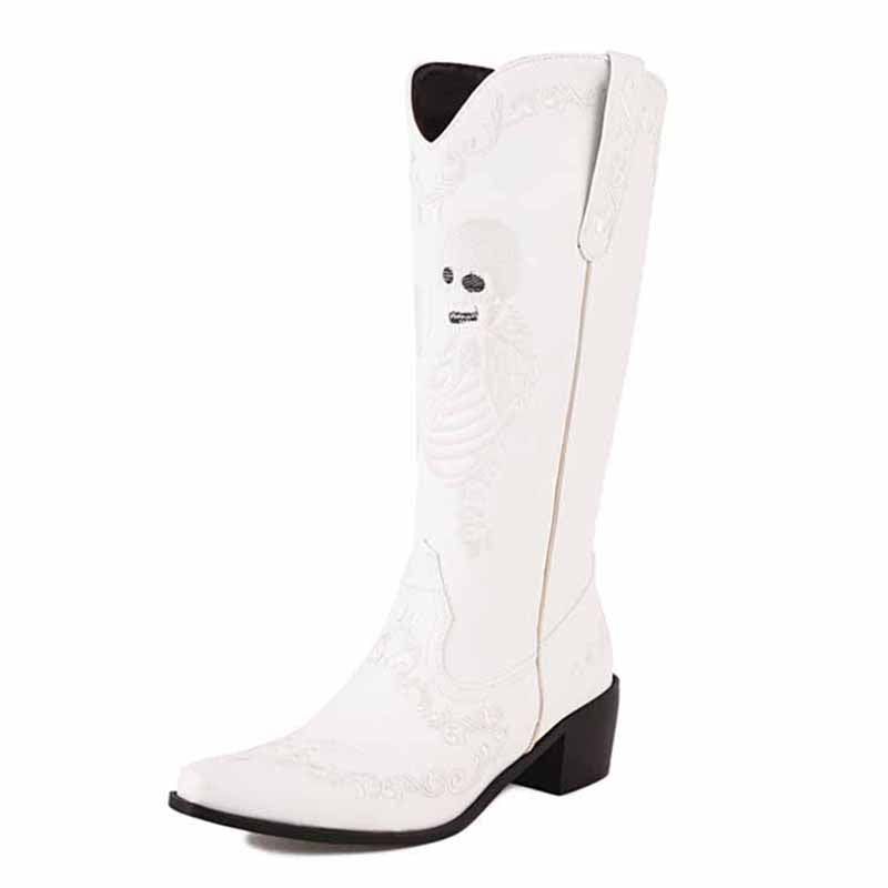 Women's Western Cowboy Boots Pull-on Mid Calf Cowgirl Boot